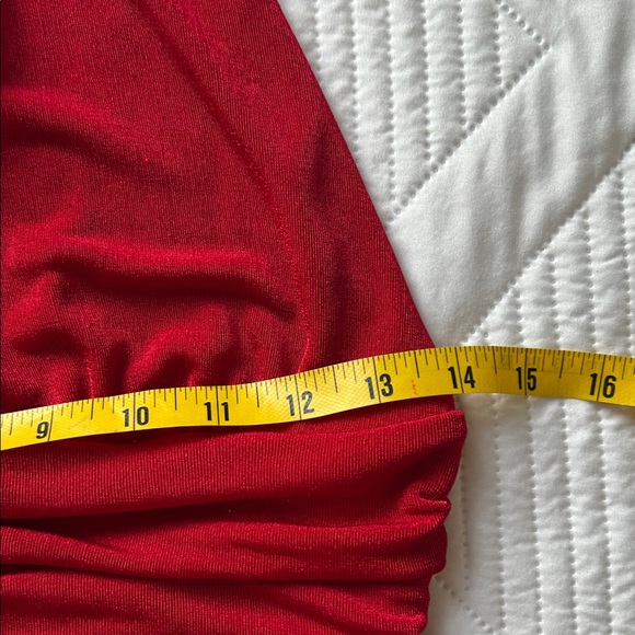 Women’s Elegant Red Halter Top. Summer vacation, tropical, cruise, stylish fun. - Picture 5 of 9